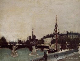 Vue de l'Ile Saint Louis de l'étude Quai Henri IV