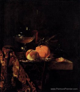 Nature morte avec gobelet et fruits en verre