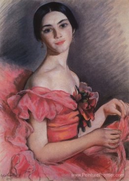 Portrait de Yekaterina Heidenreich en rouge