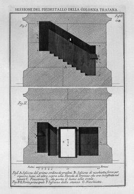 Section du piédestal et de la base de la colonne elle-même, de l