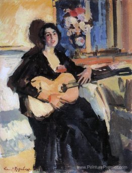 Dame avec une guitare