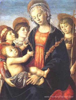 La Vierge et l'enfant avec deux anges et St. John le baptiste