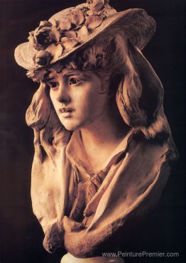 Jeune fille avec des roses sur son chapeau