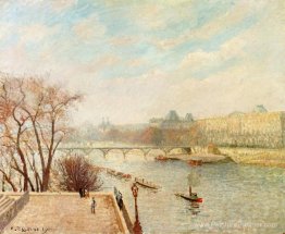 Le Louvre, la lumière du soleil d'hiver, le matin, la 2e version