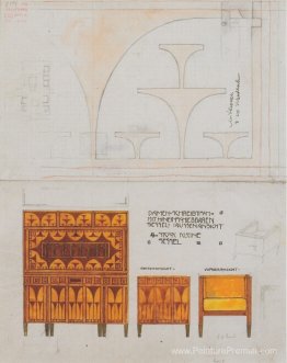 Draft Dessins pour la salle de petit-déjeuner de l'appartement E