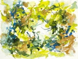 Vista '- nr. G 639 - Couleurs abstractes, art aquarelle, étouffe