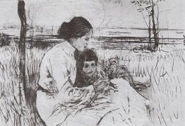 Enfants de l'artiste. Olga et Anton Serov