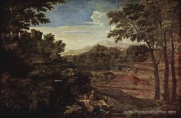 Paysage avec un homme tué par un serpent