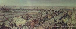 Panorama de la construction de Dnieper Hydroelectric Station