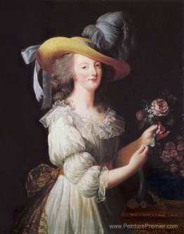 Marie Antoinette dans une robe en mousseline