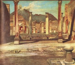 Pompeji a (maison du Chirurgus avec le Vesuv)