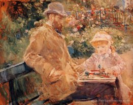 Eugene Manet avec sa fille à Bougival