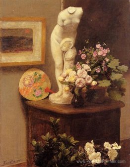 Nature morte avec le torse et les fleurs