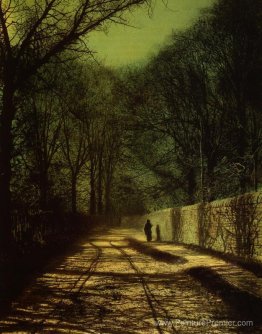 Ombres d'arbres sur le mur du parc, parc Roundhay, Leeds