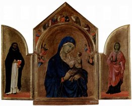 London Triptych, Madonna avec des anges et des prophètes