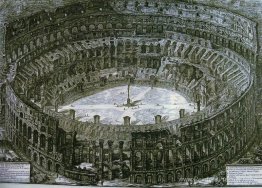 Colosseum avec des stations de la croix