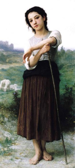 Jeune Shepherdess debout