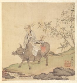 Lao-tzu chevauchant un bœuf