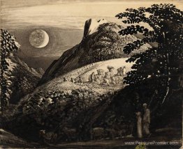 La lune de récolte. Dessin pour «une scène pastorale» 1832