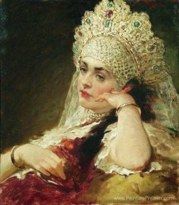 La fille en collier de perles