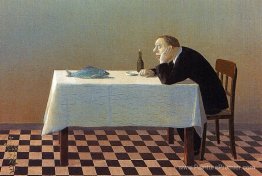 Homme, table, poisson