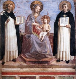 Vierge et enfant avec Sts. Dominic et Thomas d'Aquin