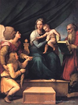 La madone du poisson (la Madonna avec l'archange Gabriel et Sain