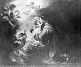 Saint Anthony de Padoue adore l'enfant