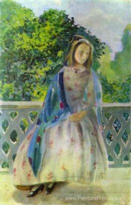 Jeune fille sur le balcon