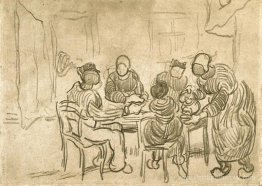 Croquis de la peinture "Les mangeurs de pommes de terre"