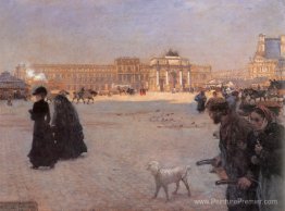 La Place du Carrousel, Paris: les ruines des Tuileries