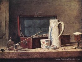 Nature morte avec une pipe et une cruche