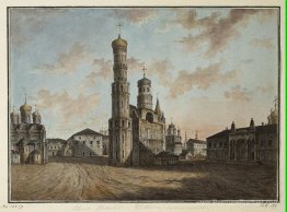 Ivan le grand clocher et le monastère de Chudov au Kremlin