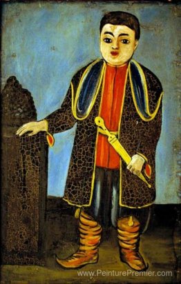 Un garçon avec un costume géorgien national