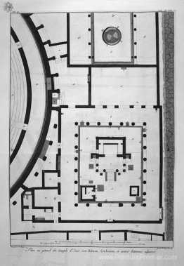 Plan général embrassant le temple d'Isis, deux théâtres, les sol