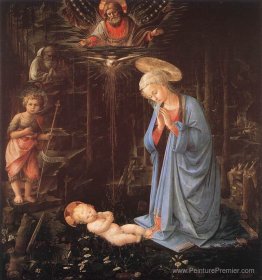 L'adoration du nourrisson Jésus