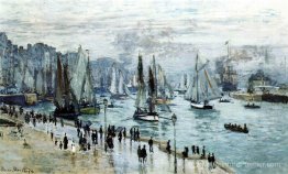 Bateaux de pêche qui quittent le port, le havre