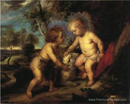 L'enfant du Christ et le nourrisson Saint-Jean après Rubens