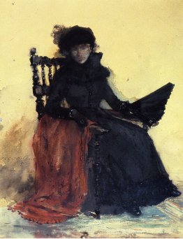 Une dame en noir (alias le châle rouge)