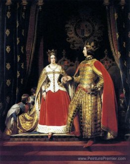 La reine Victoria et le prince Albert au costume Bal