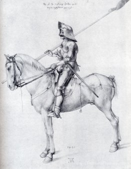 Homme en armure à cheval