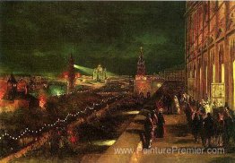 Illumination de Moscou à l'occasion du couronnement en 1883