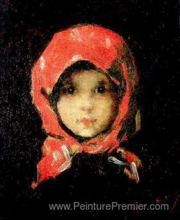 La petite fille avec un foulard rouge