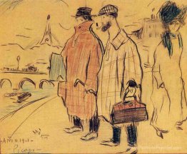 Pablo Picasso et Sebastìa Junyer-Vidal arrive à Paris