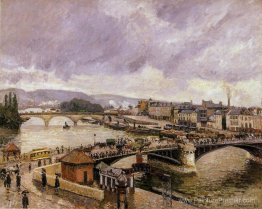 Le pont boieldieu, Rouen, effet de pluie