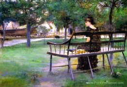 Femme sur un banc