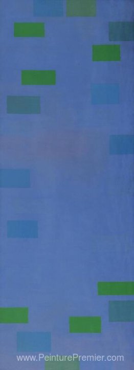 Peinture abstraite, bleu