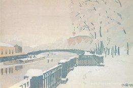 Leningrad. Jardin d'été en hiver.