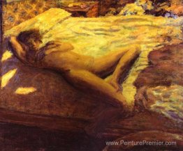 Femme allongée sur un lit, ou la femme indolente