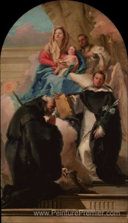 Madonna et enfant avec trois saints